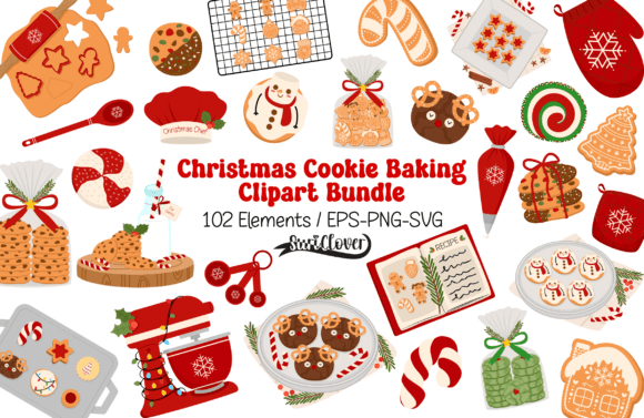 Christmas Cookie Baking Clipart Bundle Review
