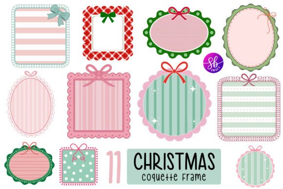 Christmas Coquette Frame Svg Png Bundle: A Crafty Graphics Delight
