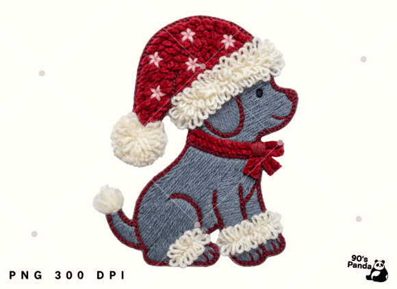 Christmas Poodle Dog Crochet Png: A Charming Graphic for Illustrations