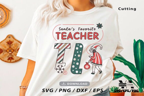 Christmas Santa’s Favorite Teacher PNG: A Must-Have Graphic