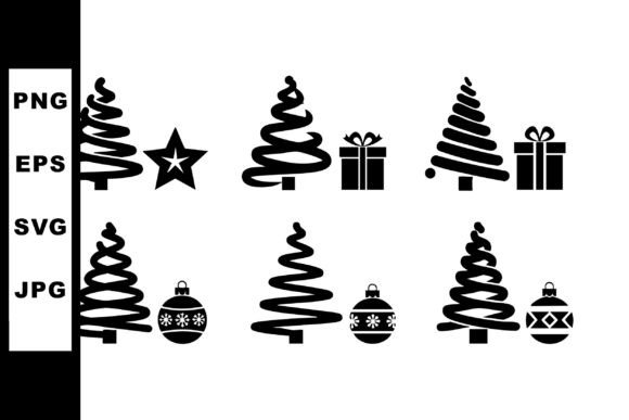 Christmas Tree Icons for Festive Graphics & Illustrations
