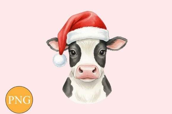 Cute Baby Cow Christmas Png: A Charming Graphics Asset