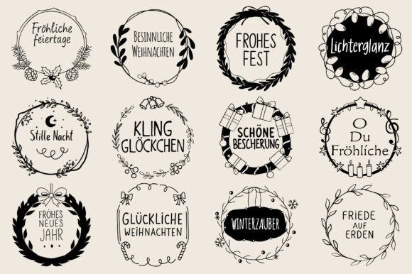 German Christmas Wreath SVG PNG: A Festive Embroidery Gem