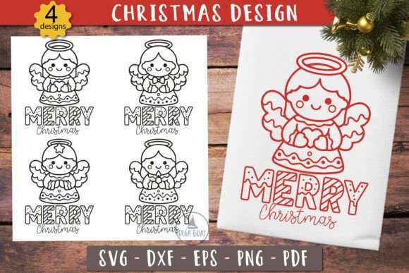 Gingerbread Angel Merry Christmas SVG: A Festive Delight