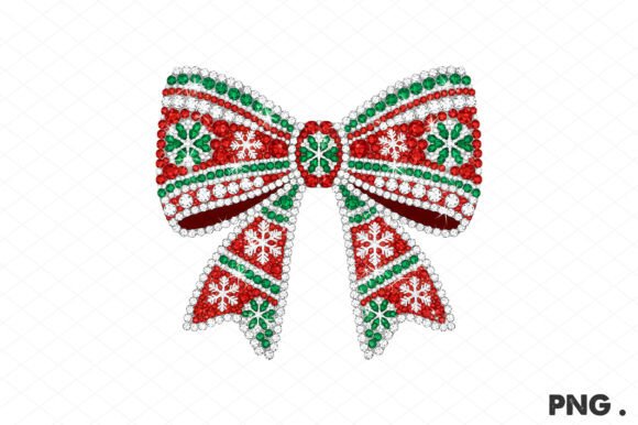 Glitter Rhinestone Christmas Bow Png: A Sparkling Graphics Asset