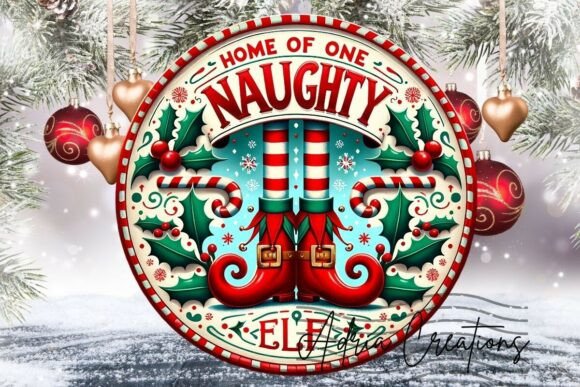 Home of One Naughty Elf: A Festive Graphics Asset for Crafts