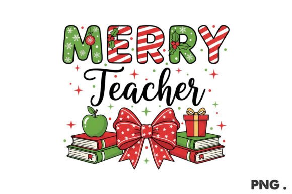 Merry Teacher Christmas PNG: A Festive Graphics Gem