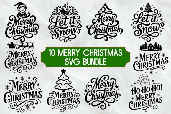 Review: 10 Merry Christmas SVG Graphics for Holiday Designs
