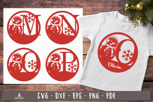 Review: Snowman Christmas Letter Monograms Funny Graphics