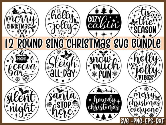 Round Sing Christmas Svg Bundle: A Festive Embroidery Essential