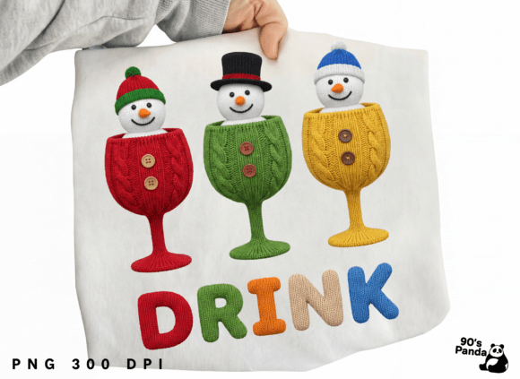 Yarn Crochet Christmas Drink PNG: A Festive Graphics Asset